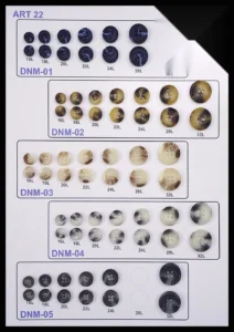 Polyesterknappar – art. 22: DNM-02, DNM-03, DNM-04, Q0006, DNM-05