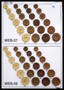 Polyesterknappar – E 20, WEB-57, WEB-58