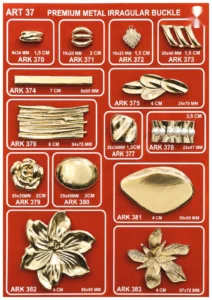 Išskirtiniai metaliniai aksesuarai – art. 37: ARK 370, ARK 374, ARK 376, ARK 379, ARK 382, ARK 371 …