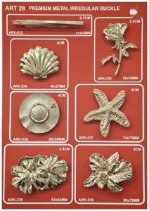 Išskirtiniai metaliniai aksesuarai – art. 28: ARK-233, ARK-234, ARK-236, ARK-238, ARK-235, ARK-237 …