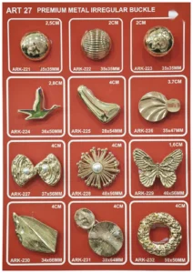 Išskirtiniai metaliniai aksesuarai – art. 27: ARK-221, ARK-224, ARK-227, ARK-230, ARK-222, ARK-225 …