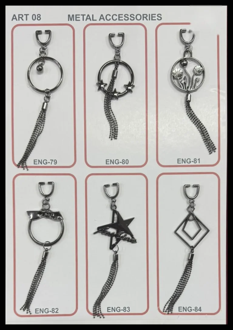 Išskirtiniai metaliniai aksesuarai – art. 08: ENG-79, ENG-82, ENG-80, ENG-83, ENG-81, ENG-84