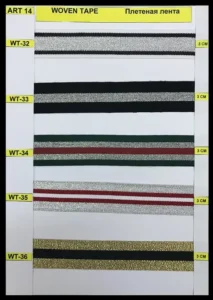 Trükitud paelad – art. 14: VT-32, WT-33, WT-34, WT-35, WT-36