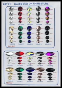 Sew-On Rhinestones – art. 01: X 15M